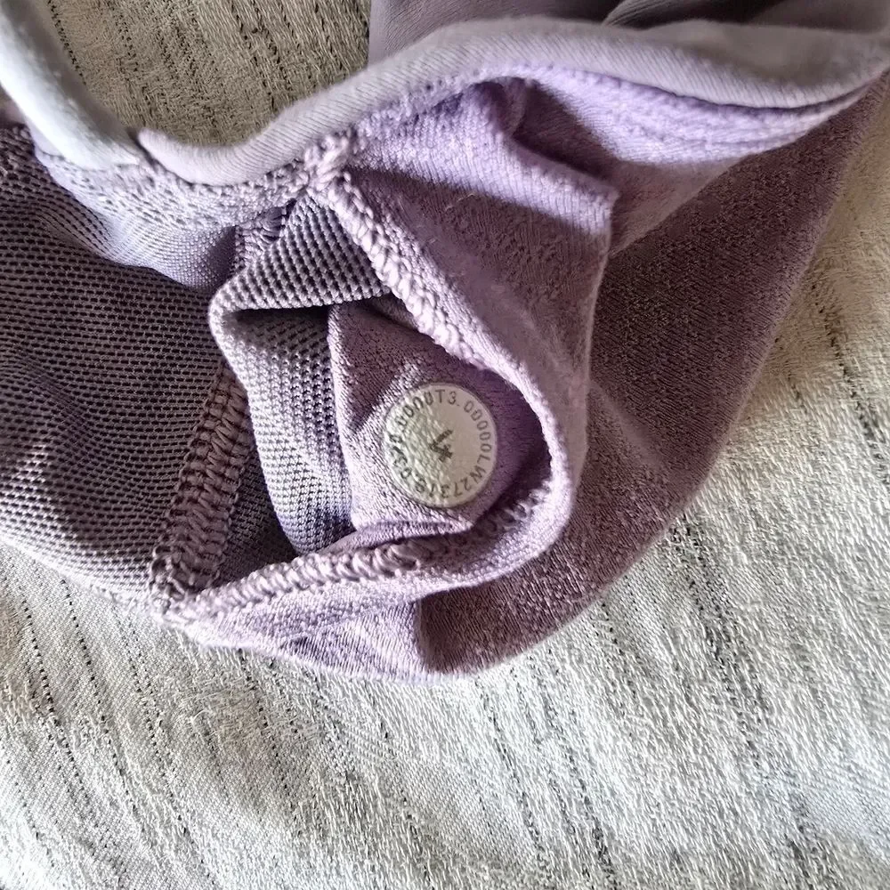 Lululemon Lavender and White Strappy Sports Bra